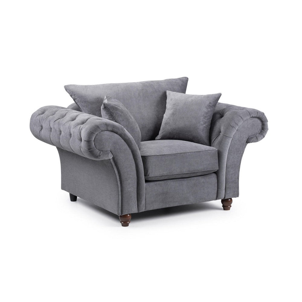 Windsor Fullback Armchair in Grey
