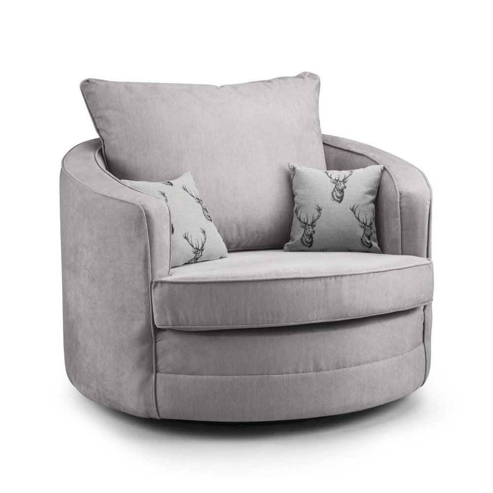 Verona Scatterback Swivel Chair in Grey