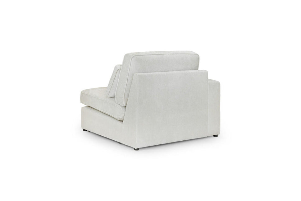 Kiana Modular Sofa Left Hand Arm Piece in Ivory