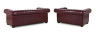 Chesterfield 3+2 Sofa in Oxblood Red