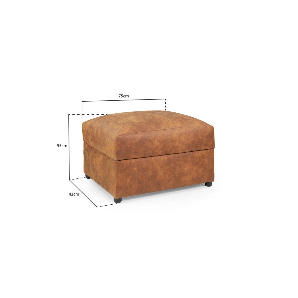 Oakland Footstool in Charcoal