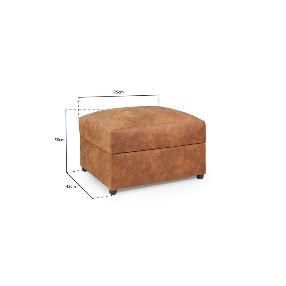 Oakland Footstool in Charcoal