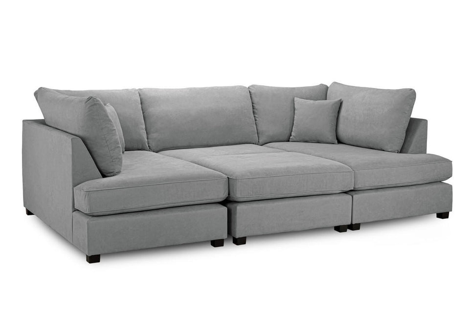 Carnaby Sofa U Shape Corner in Grey