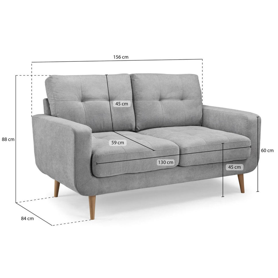 Aurora 2 Seater Sofa in Grey