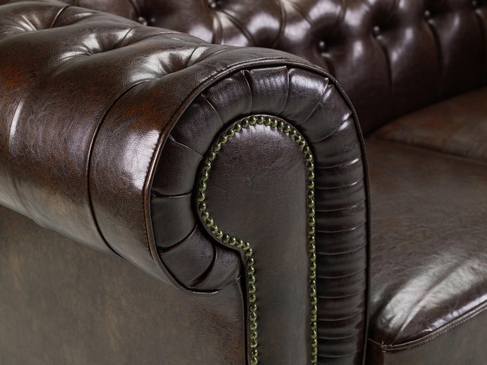 Chesterfield 3+2 Sofa in Antique Brown