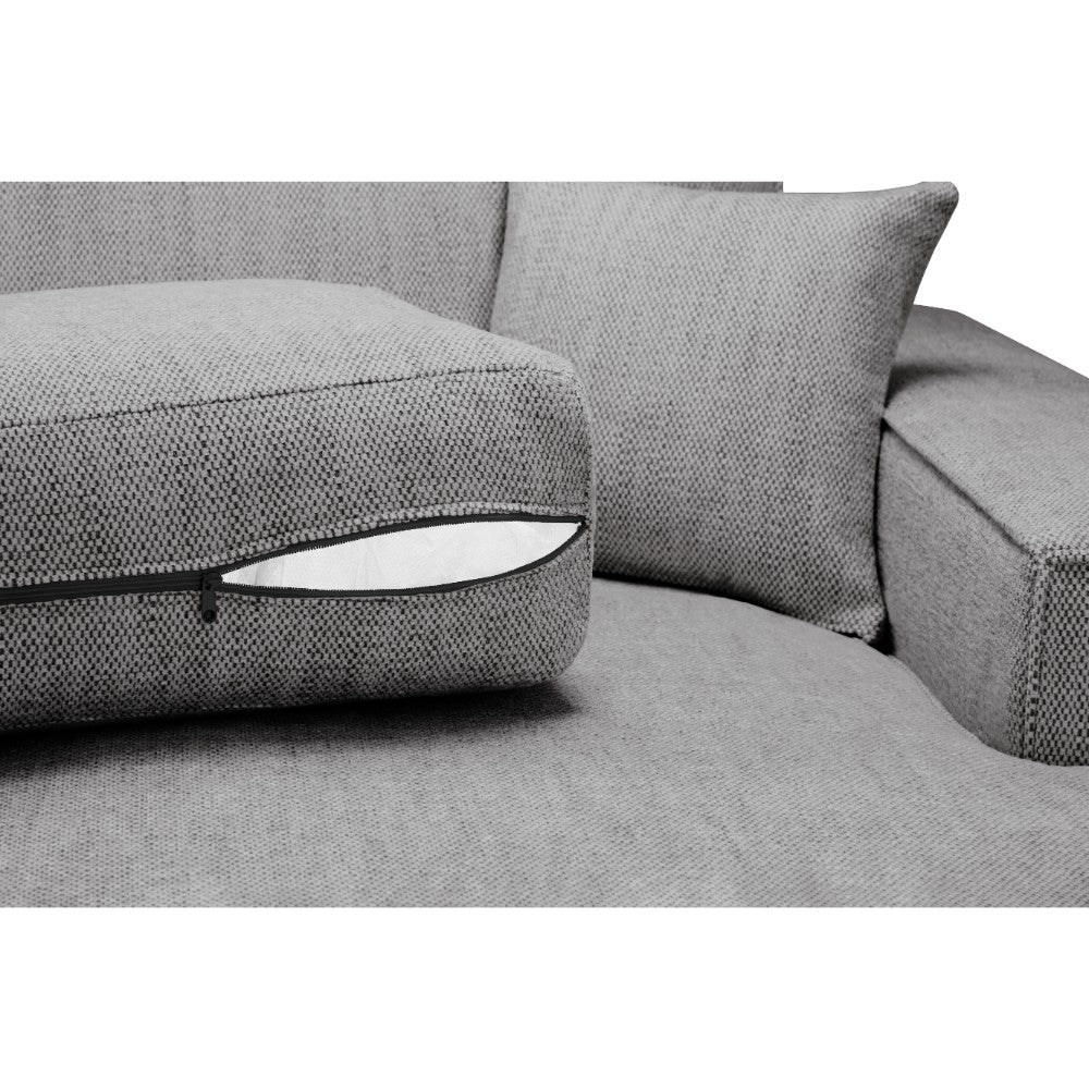 Leo Cinema Sofa U Shape Corner in Grey