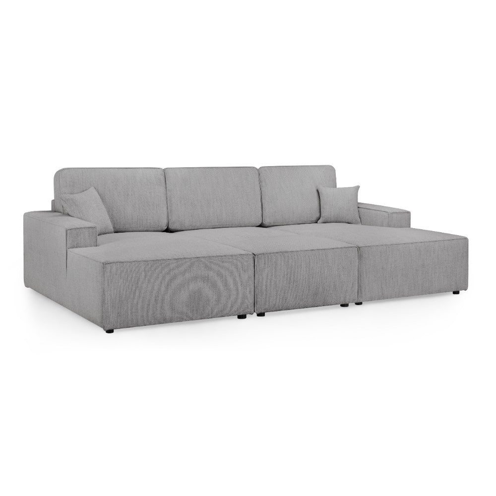 Leo Cinema Sofa U Shape Corner in Grey