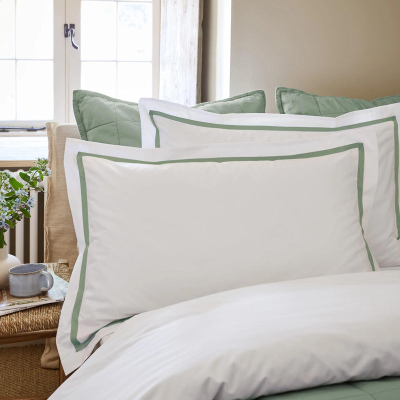 Beaumont Double Duvet Set- Sage green
