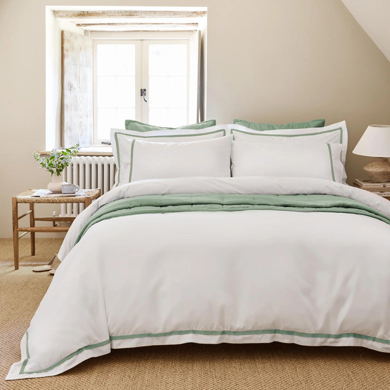 Beaumont Double Duvet Set- Sage green