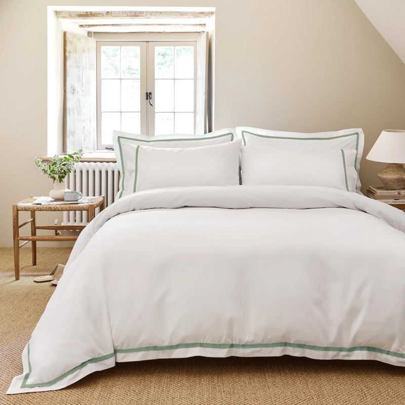 Beaumont Double Duvet Set- Sage green