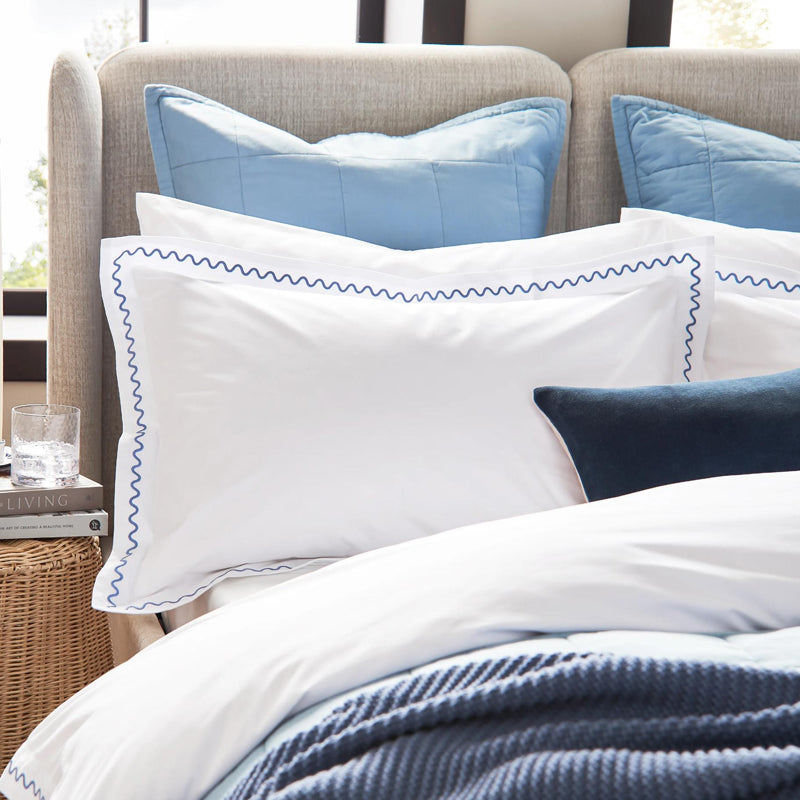 Wave Gulf King Duvet Set- China Blue