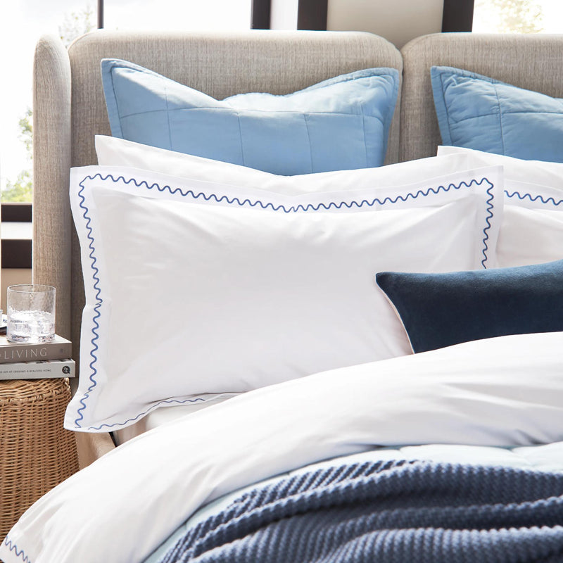 Wave Gulf King Duvet Set- China Blue