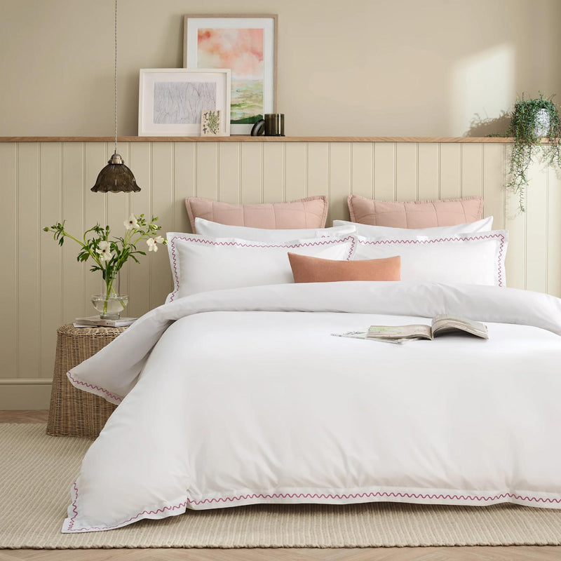 Wave Single Duvet Set- Rose Pink