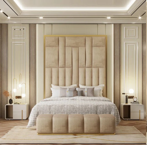 Chelsea Gold Premium Abstract Bed Frame