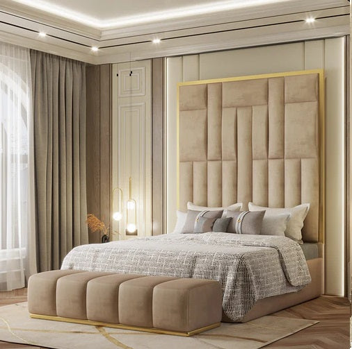 Chelsea Gold Premium Abstract Bed Frame