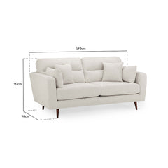 Zenith 3 Seater Sofa in Beige