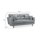 Switch Zenith 3 Seater Sofa in Grey 3 image