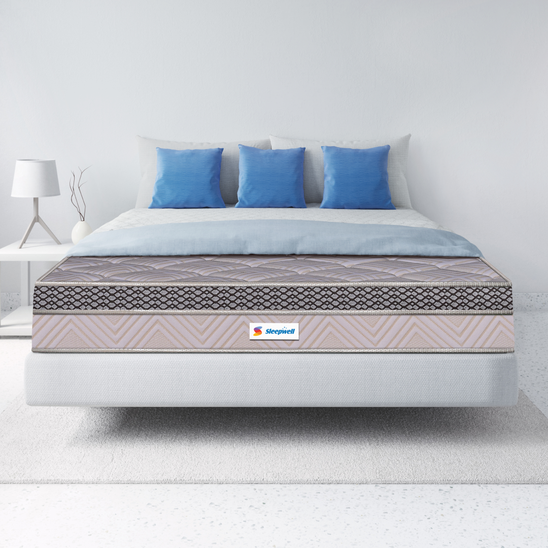 Sleepwell Fitrest Classic | Acuprofile PU Foam | Medium Firm | Neem Fresche Technology | Anti Sag Mattress