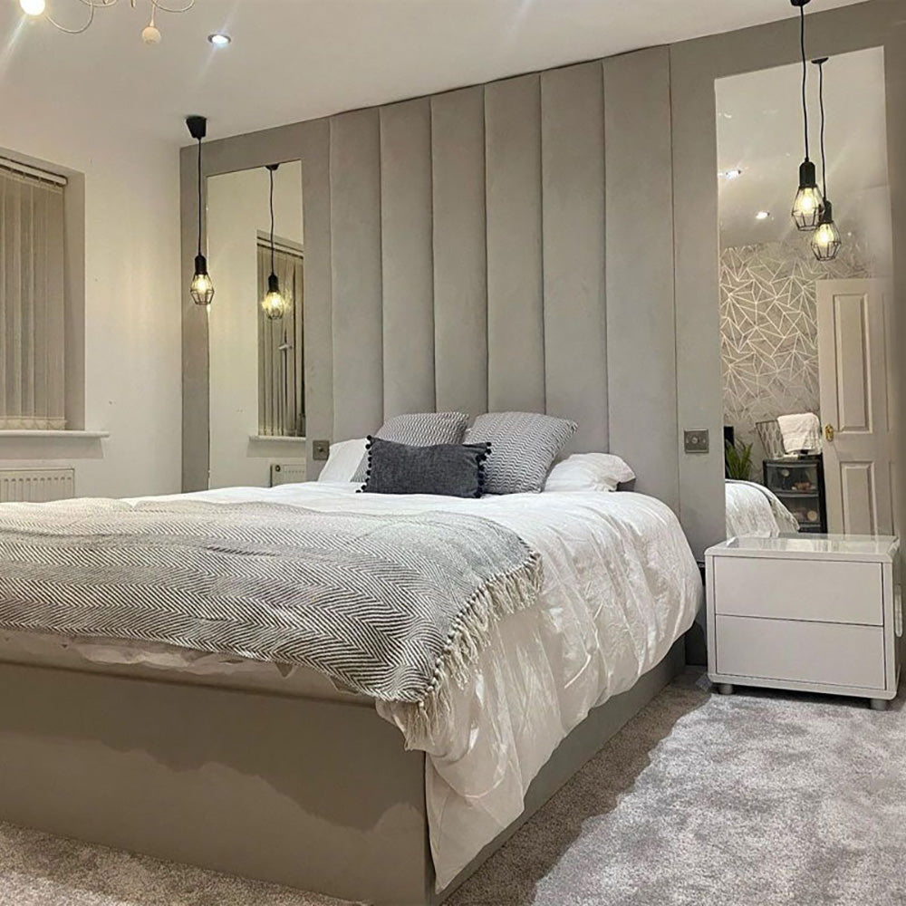 Bespoke Fluted Mirror Bedframe