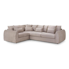 Mirabel Left Hand Facing Corner Sofa in Mocha