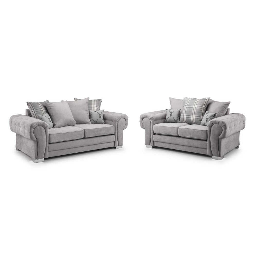 Verona Scatterback 3+2 Seater Sofa in Grey