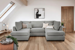 Carnaby Sofa U Shape Corner in Grey