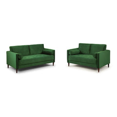 Harper 3+2 Set Sofa in Plush Green