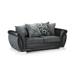 Shannon 3 Seater Sofa in Black/Grey