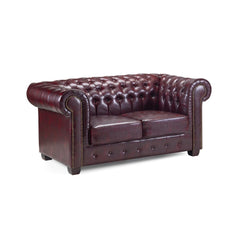 Chesterfield 2 Seater Sofa in Oxblood Red