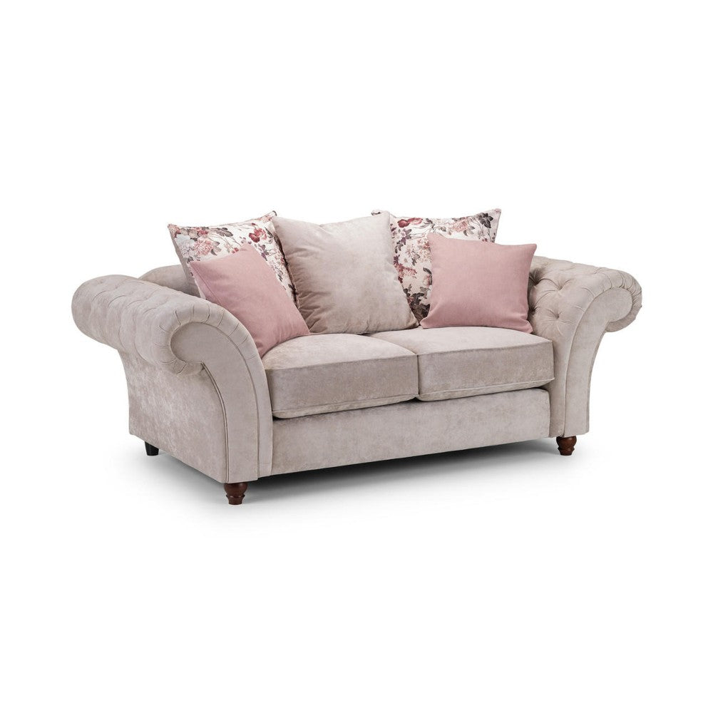 Roma Chesterfield 2 Seater Sofa in Beige