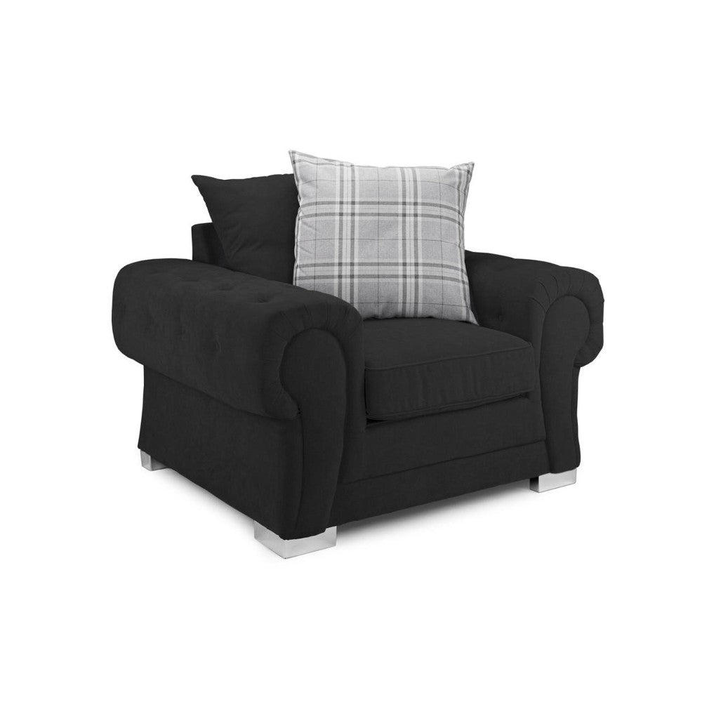 Verona Scatterback Armchair in Black