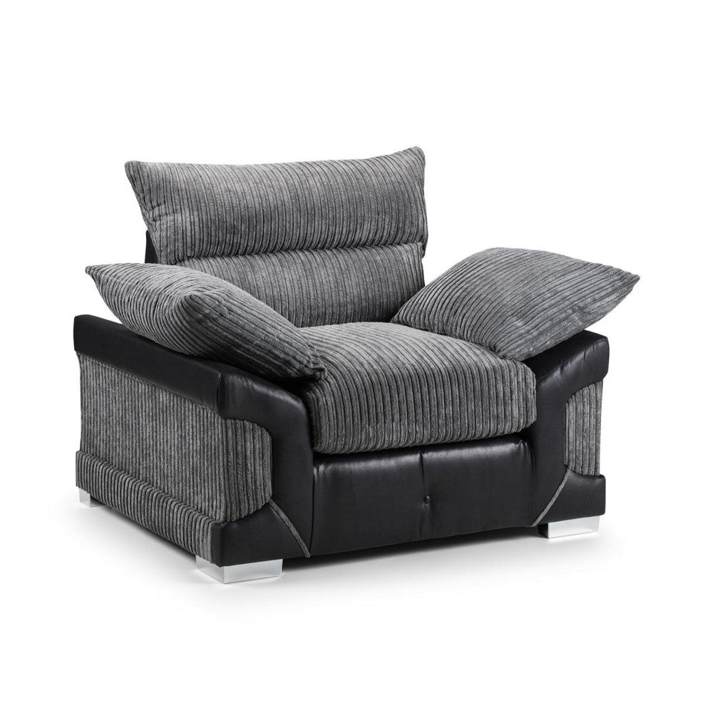 Logan Armchair in Black/Grey