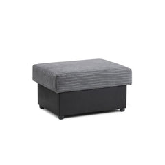 Logan Footstool in Black/Grey