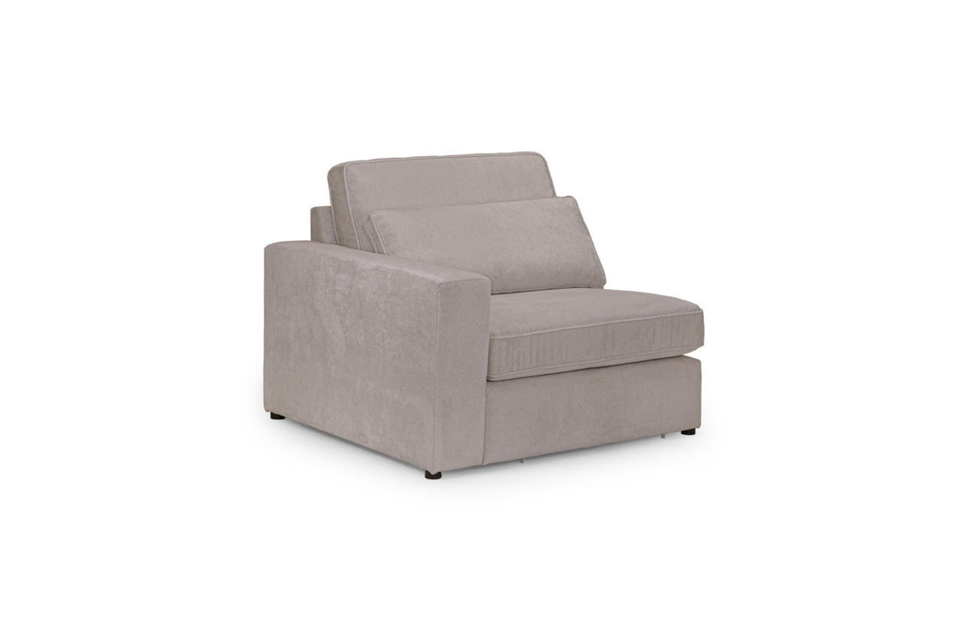 Kiana Modular Sofa Left Hand Arm Piece in Mocha