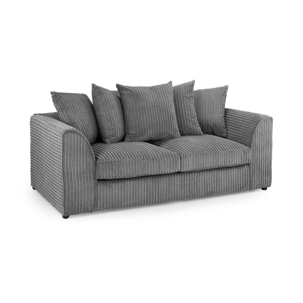 Harley Jumbo 3 Seater Sofa in Grey