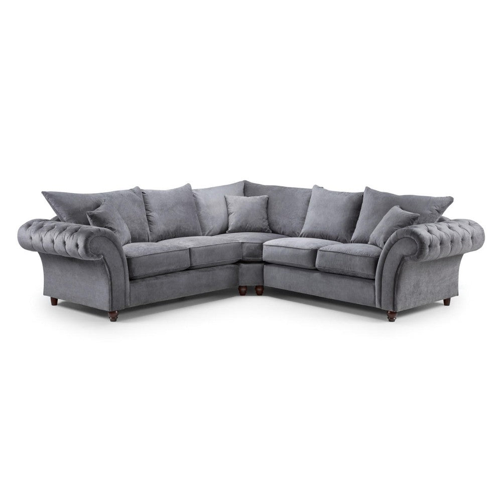 Windsor Fullback Large Corner Sofa in Grey