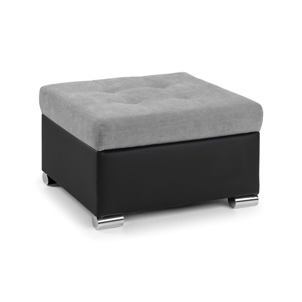 Kris Footstool in Black/Grey