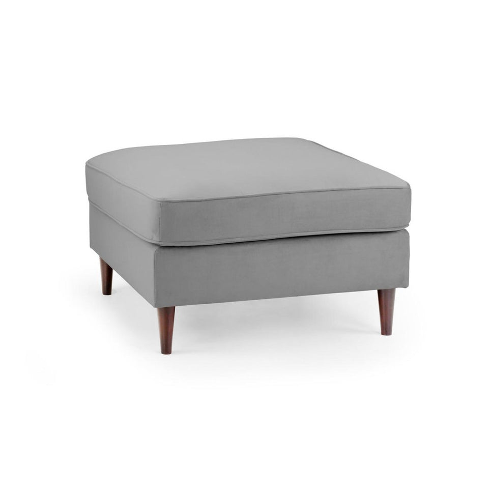 Harper Footstool in Plush Grey