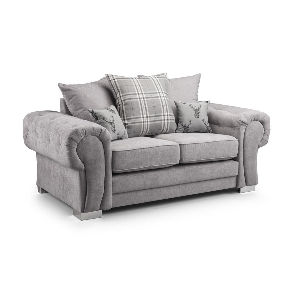 Verona Scatterback 2 Seater Sofa in Grey