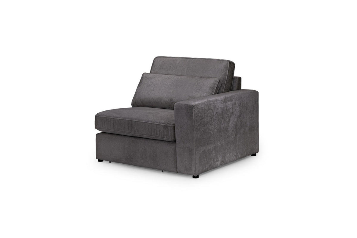 Kiana Modular Sofa Right Hand Arm Piece in Grey