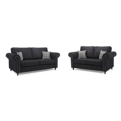 Oakland 3+2 Seater Sofa in Charcoal