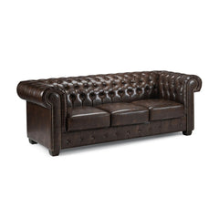 Chesterfield 3 Seater Sofa in Antique Brown