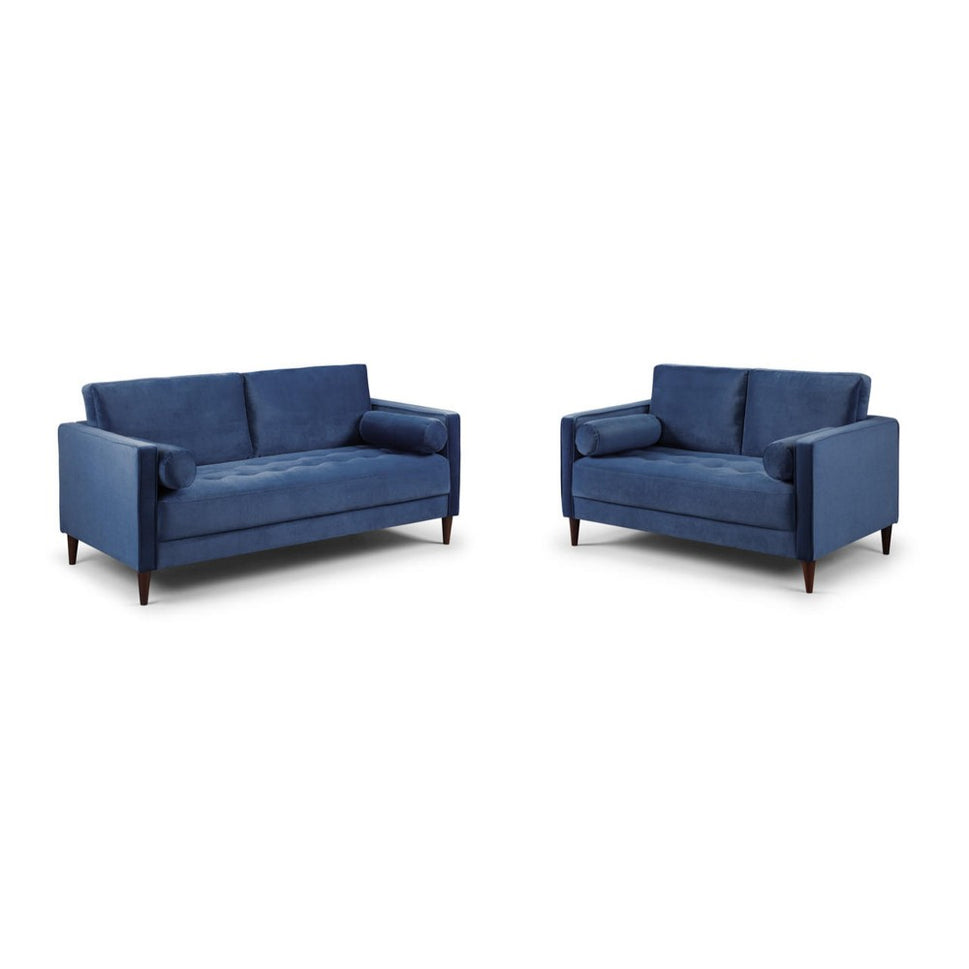 Harper 3+2 Set Sofa in Plush Blue