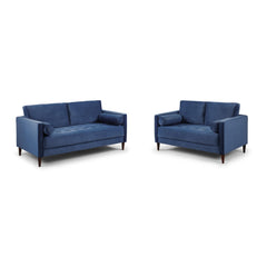 Harper 3+2 Set Sofa in Plush Blue