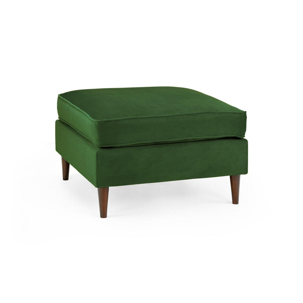 Harper Footstool in Plush Green