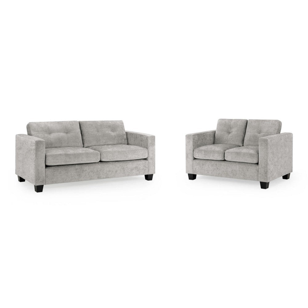 Jerry 3+2 Seater Sofa in Grey Fabric