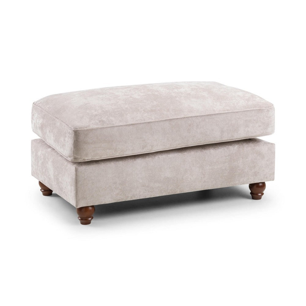 Roma Chesterfield Footstool in Beige
