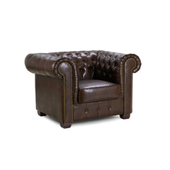 Chesterfield Armchair in Antique Brown