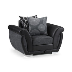 Shannon Armchair Sofa in Black/Grey