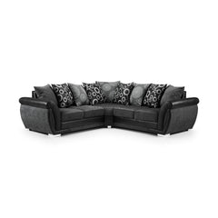 Shannon Large Corner Sofa in Black/Grey